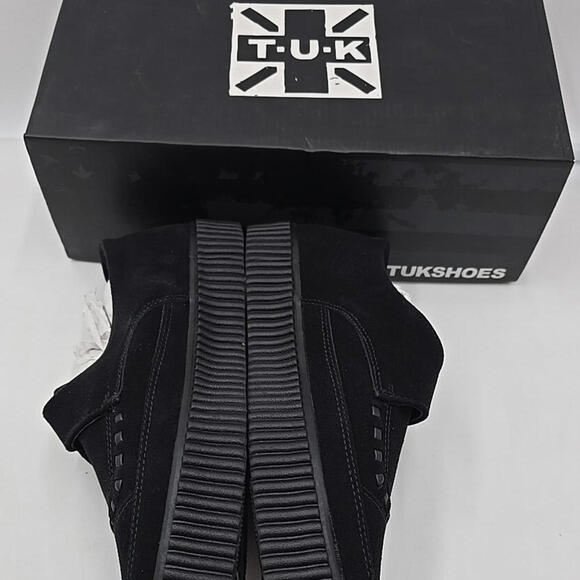 T.U.K Buckle Black Suede Leather Pointed Punk Goth Creeper Boot US M4/W6 NEW - Picture 6 of 12